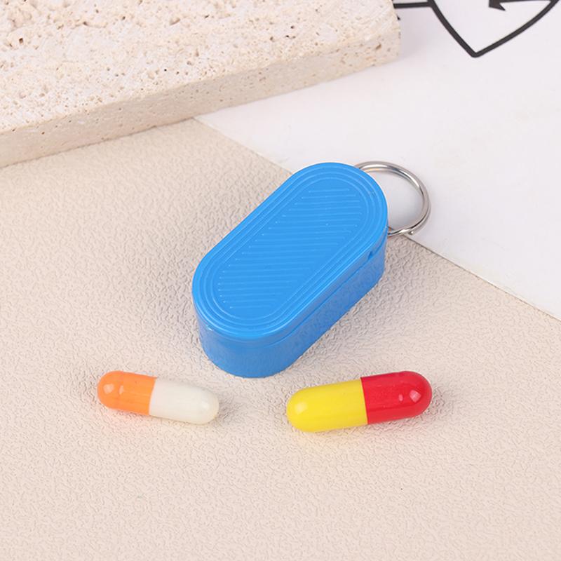 Travel Pill Case Pill Organizer Medicine Organizer Portable Mini Pill Box Keychain Pill Box Magnetic Slide To Store Pills