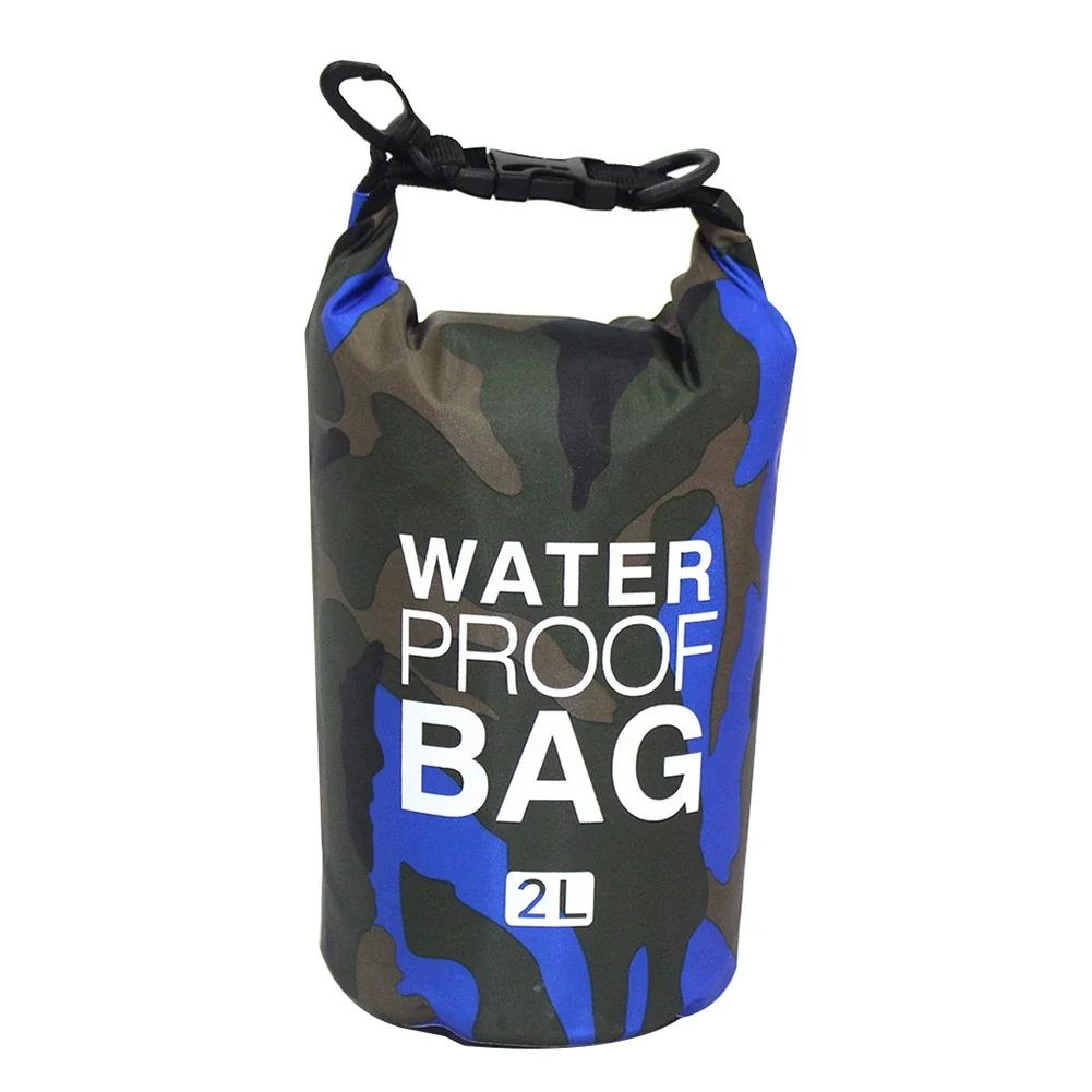 Borsa Impermeabile 2/3/5/10L Sacca Secca in PVC per Nautica Pesca Rafting Nuoto Galleggiamento Deriva Borsa Acqua Borsa Custodia da Campeggio