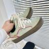 Mint Green Men Sneakers Spring Leather Casual Shoes Unisex Couple Shoes