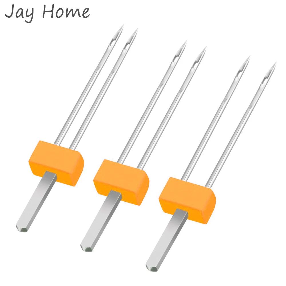 10/4PCS Sewing Machine Needles Double Twin Stretch Needles Pins with Plastic Box for Household Sewing Machine DIY Sewing Tools