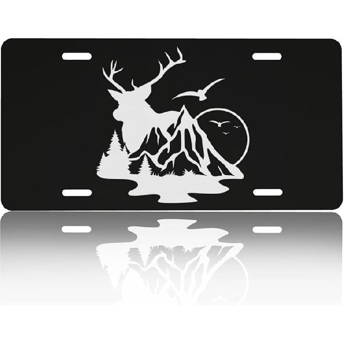 Front License Plate Cover – Aluminum Metal Car Accessory, Rust-Proof Novelty Vanity Tag Decor For Men & Women, 6X12 With 4 Holes - The World Map
