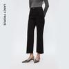Langzi Vintage High-Waist Raw Hem Straight-Leg Jeans