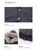 Baifeng American Retro Fur Collar Striped Fleece-Lined Hooded Cardigan Sweatshirt