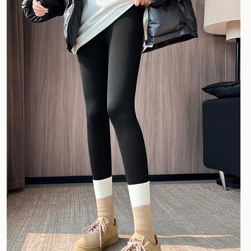 Velvet Leggings Women Autumn Winter Thick Slim Fit Plush Warm Woman Legging Pants Tight Base Leggings Fashion Solid Casual Office Lady Trousers 31056