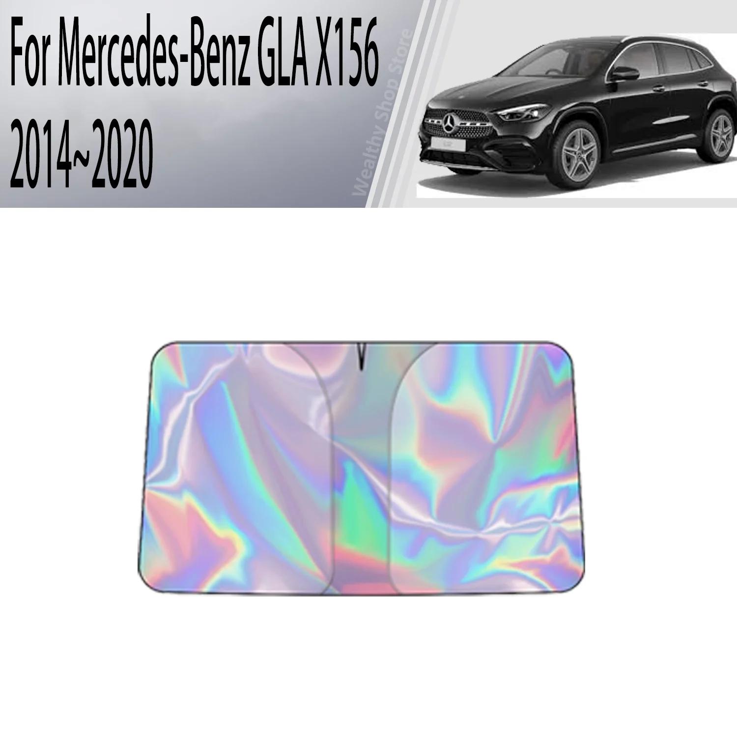 Car Sun Visor For Mercedes-Benz GLA GLC GLB GLE GLC GLS CLA Auto Front Windshield Sunshade Heat Insulation Summer Accessories For GLA 2014-2020