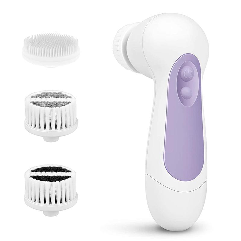 2021 Best Seller Waterproof Deep Cleaning Electric Facial Scrub Brush Exfoliating Spin Facial Brush Cleanser
