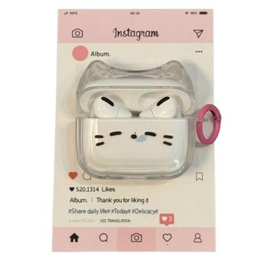 Anti-Fall Sleepy Cat Kopfhörerhülle Kopfhörer-Schutzhülle für Airpods 4 3 2 1/ Pro/Pro2