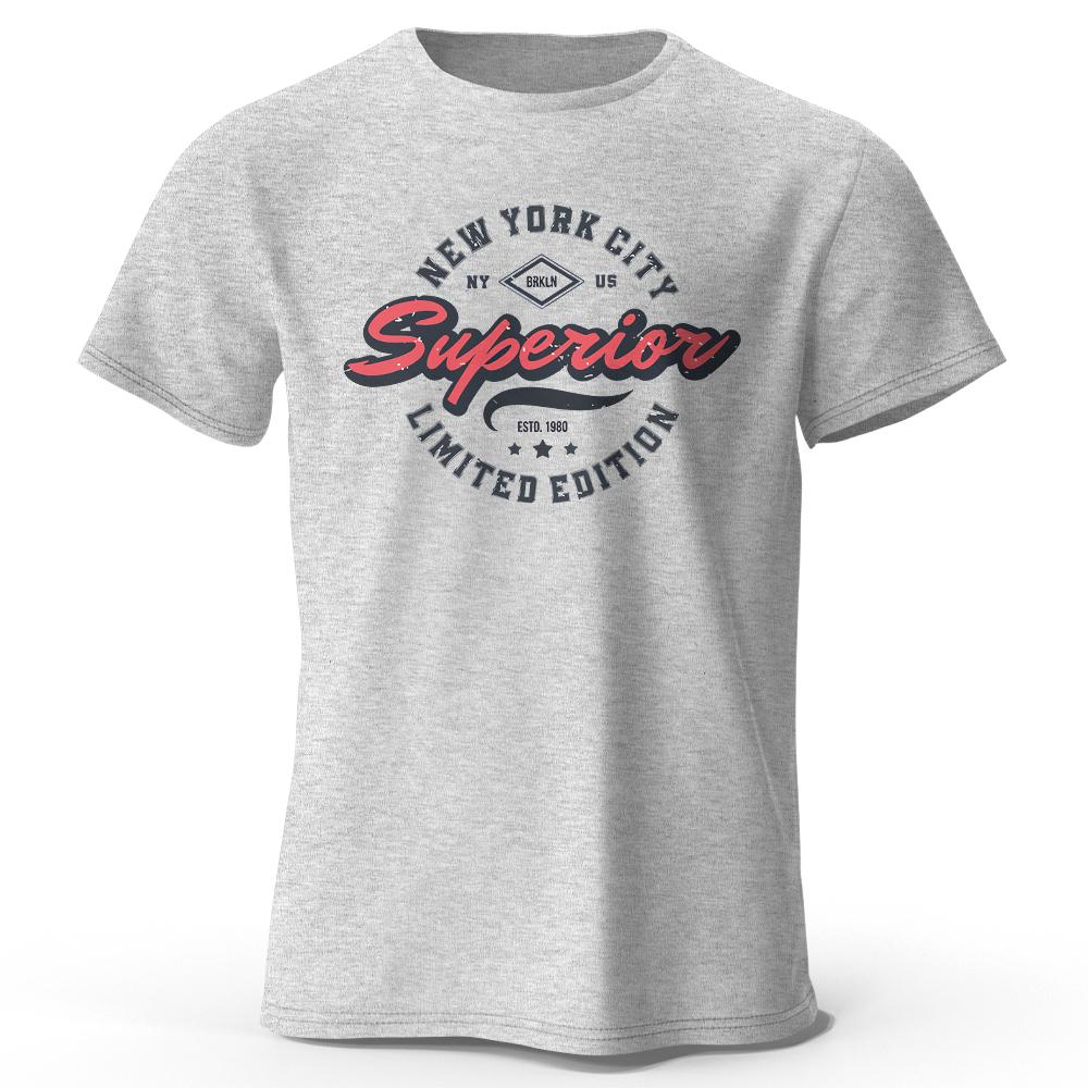 New York City Vintage Print Unisexs Graphic T Shirts Trendy  Tee in Cotton Fabric for   New  fashion heavyweig