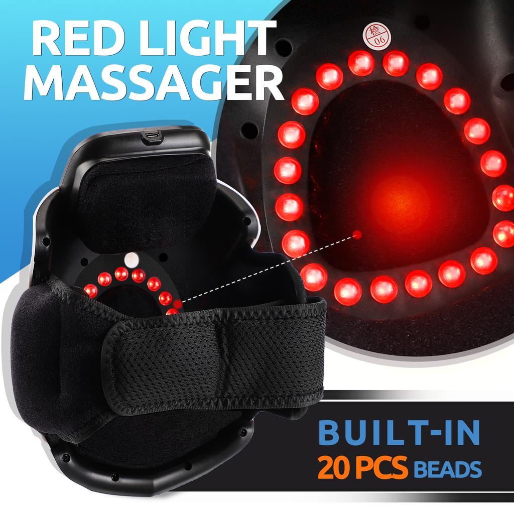 Heated Physiotherapy Knee Massager Wireless Red Light Kneecap Treasure for Joint Pain Vibration Elbow Shoulder Massage Brace