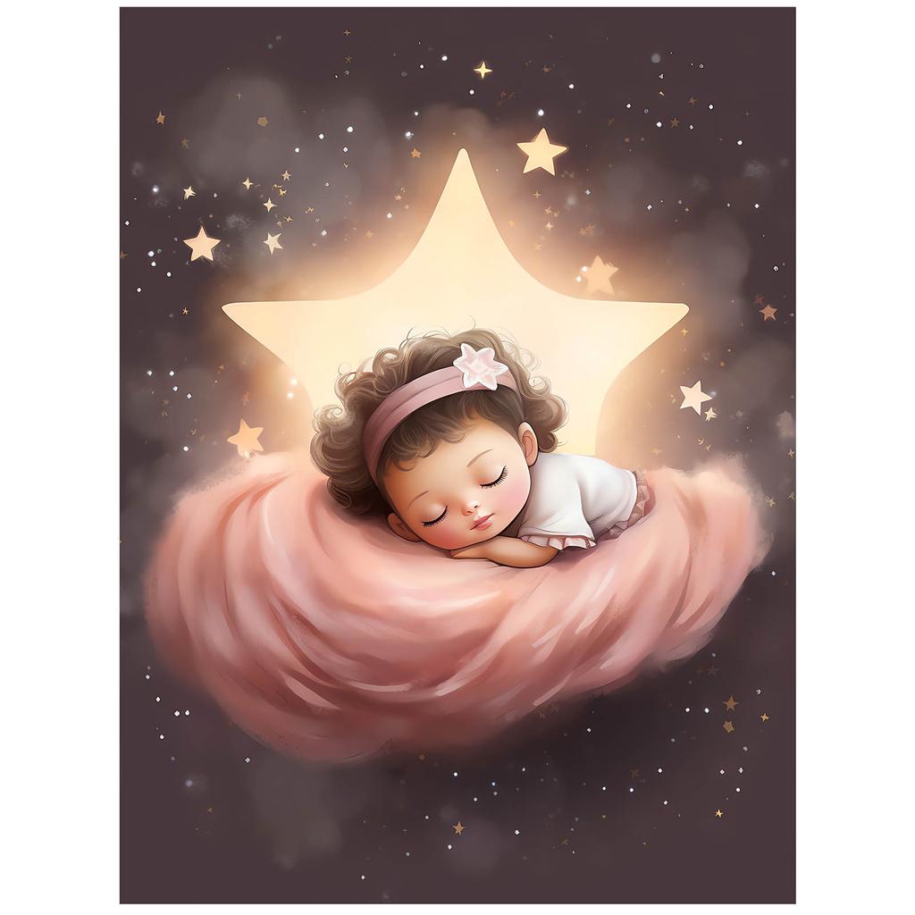 Plakat Senna Kraina Marzeń Z Małą Księżniczką Plakat Senna Kraina Marzeń Z Małą Księżniczką, 30X40 Cm, Rama Drewniana Ciemny Brąz, Papier Matowy 230 G