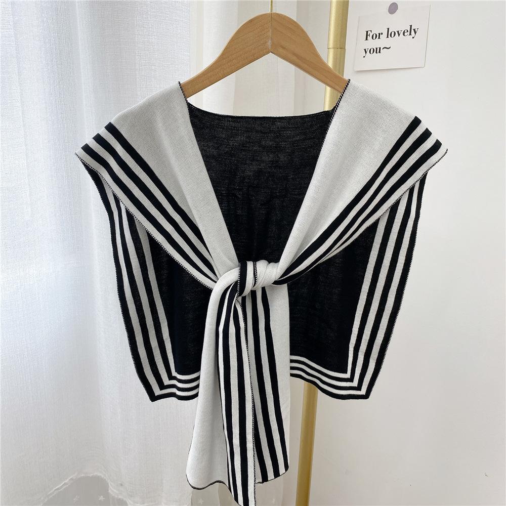 New Shoulder Scarf Shawl Women'S Fake Collar Shoulder Protection Scarf Air-Conditioned Room Camisole Decoration Paired With Neck Protection Knot