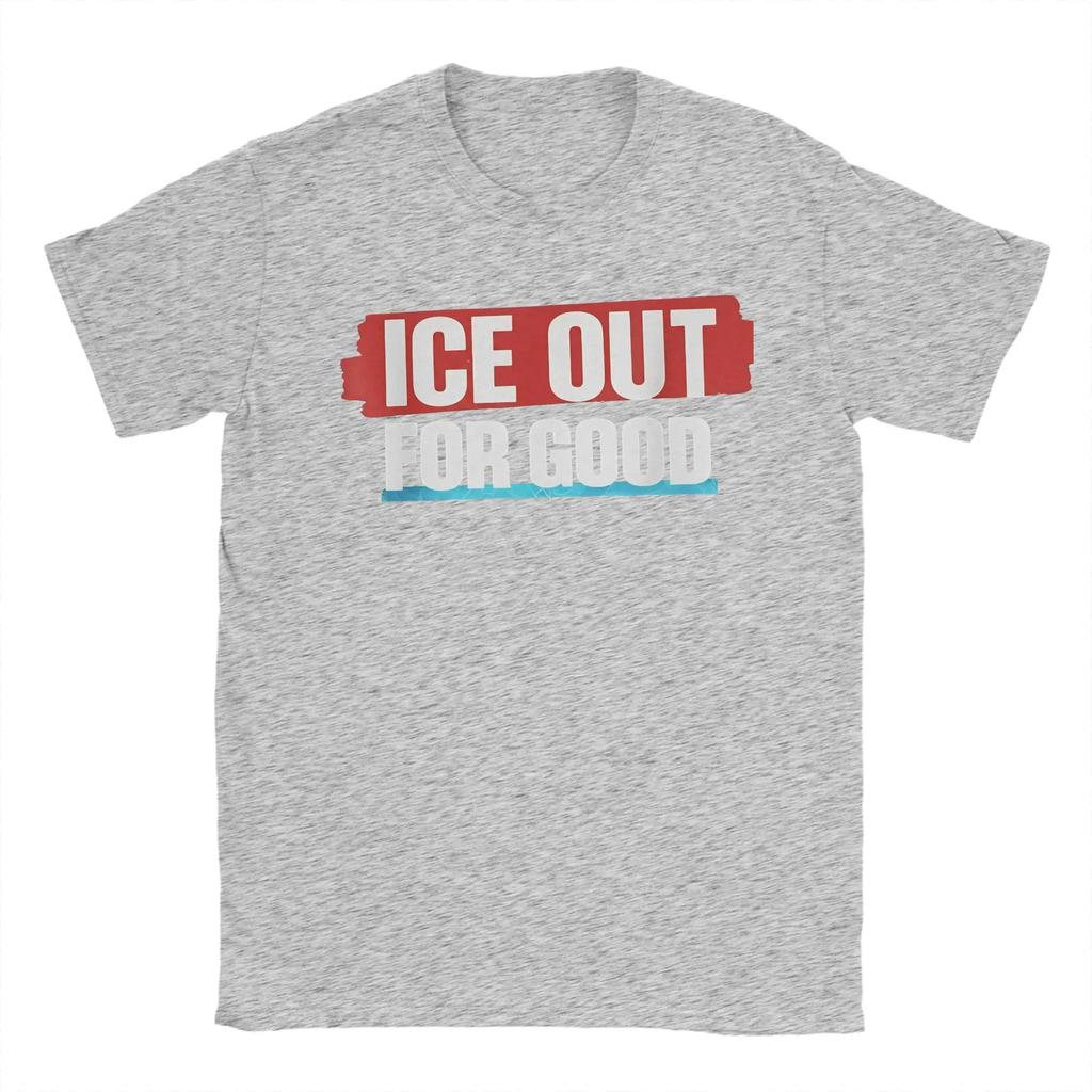 ICE Out Logo Printed TShirt Unisex Women And Men Comfortable Famous Fashion Cotton TShirt Apparel