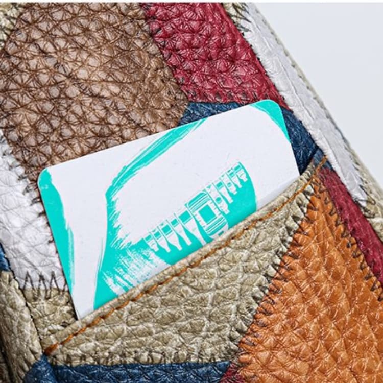 Damen Messenger-Tasche Schultertasche aus PU-Leder-Patchwork