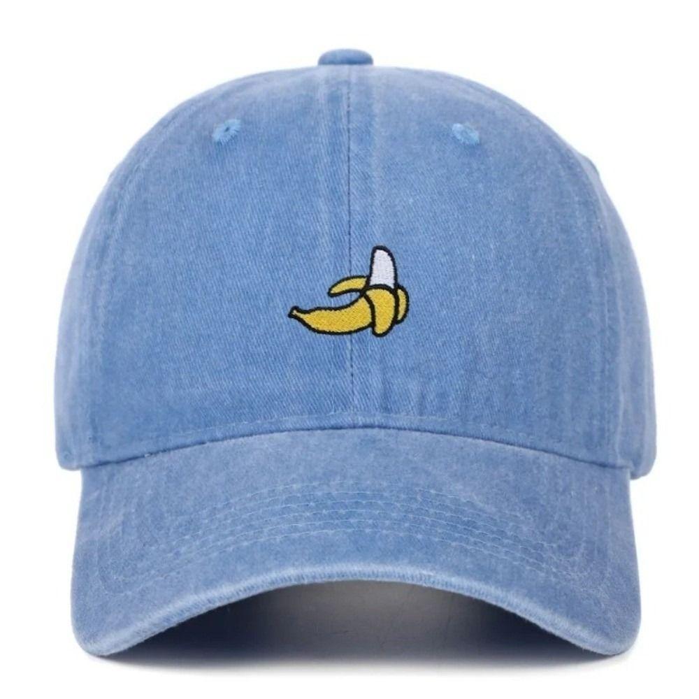 Adjustable Baseball Hat Banana Embroidered Sun Protection Hat Fashion Duck Tongue Hat Outdoor
