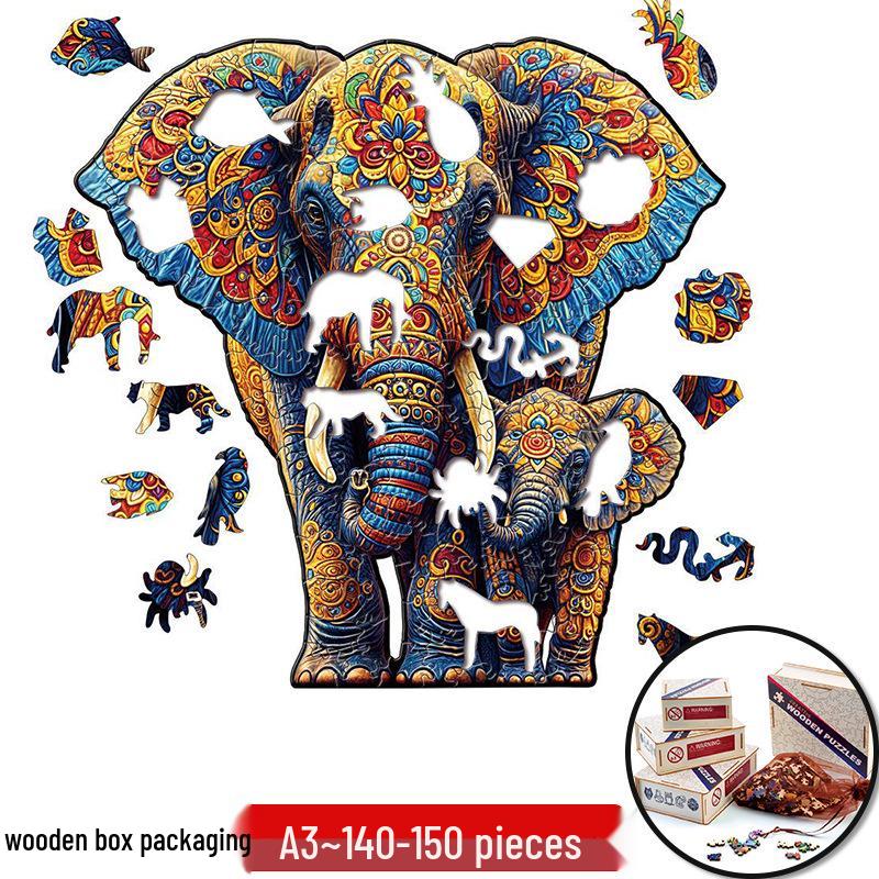 Irregular Animal Dog Penguin Wooden Puzzle in Stock