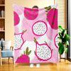 Strawberrythemed Pattern Flannel Printed Blanket Suitable for All Seasons Suitable for Living Room Office Sofa and Travel