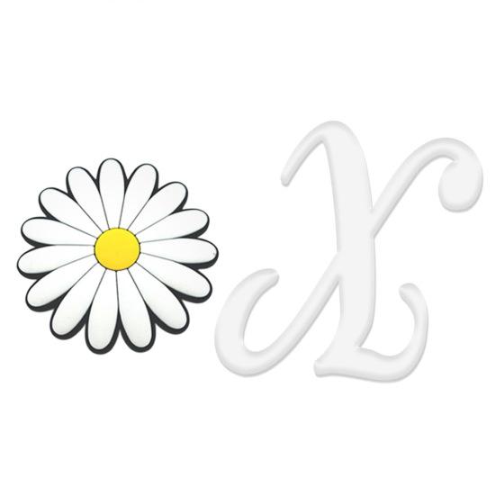 English Letter Hole Bag Charm Lightweight Reusable Beach Tote Handbag Hole White Alphabet Decoration DIY Hole Bag Accessories