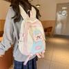 Girl, Junior High School Student Fashion Contrasting Color, College Student Backpack, Korean Version of Large-capacity Travel Backpack