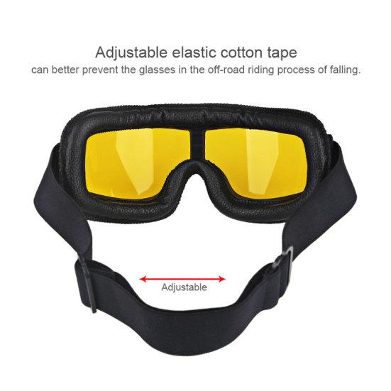 Universelle winddichte Vintage-Motorradbrille für den Außenbereich, Motorradhelm-Brille
