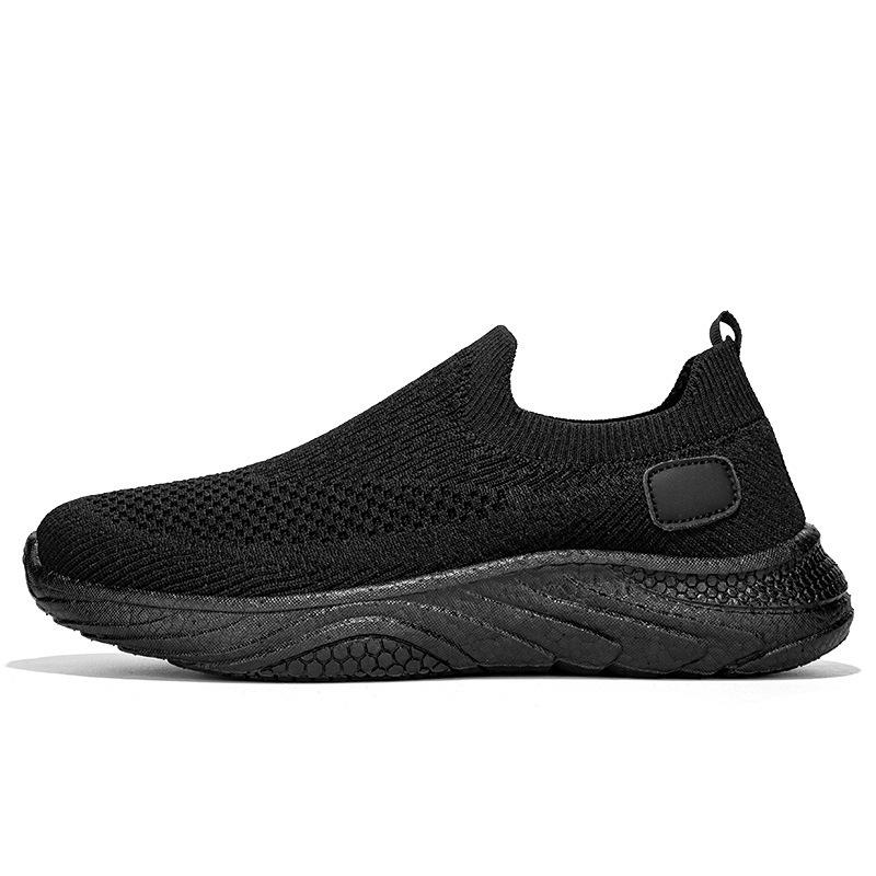 Spring Men's Shoes New Couple Mesh Breathable Sports Shoes Lazy One-pedal Fly-woven Casual Trendy Women's Shoes
