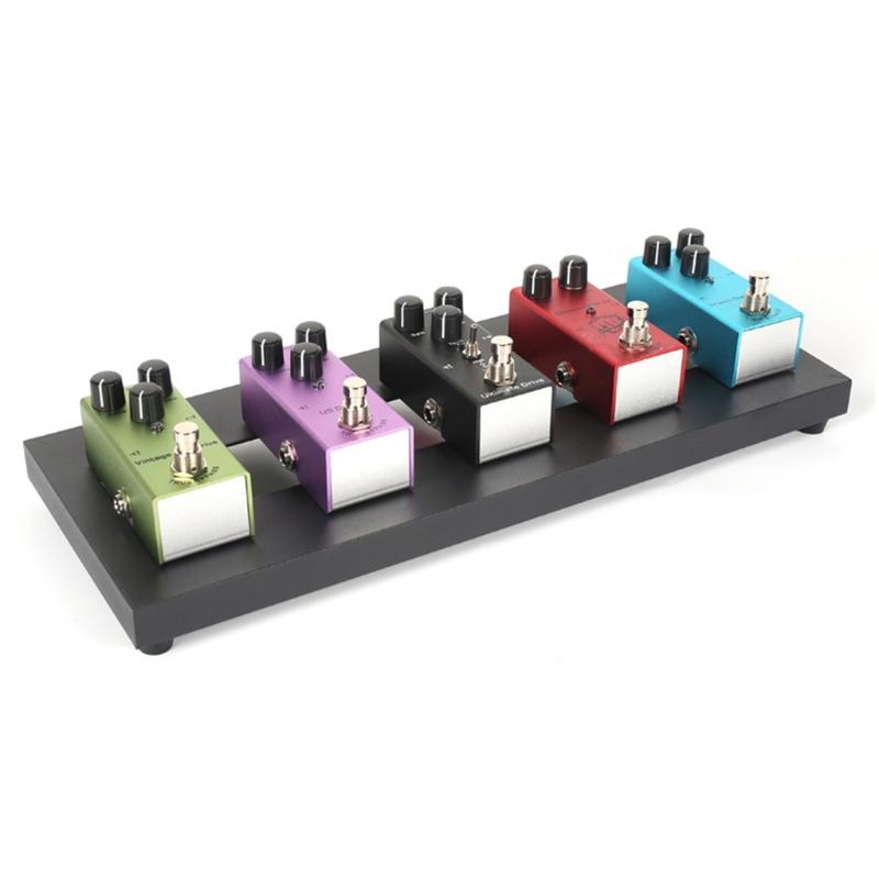 Guitar Effect Pedalboard with Carrying Bag Aluminum Alloy Effect Pedal Plate Portable Large Guitar Pedal Board Enduring