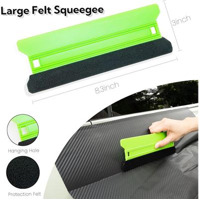 Window Film Tint Tools Large Felt Squeegee Safety Cutter Car Wrap Edge Trimming Squeegee Vinyl Wrap Tools Kit Decal Applicator