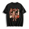 Herbstkürbis Gigi Aufdruck Lässiges Oberteil Reines Baumwoll-T-Shirt