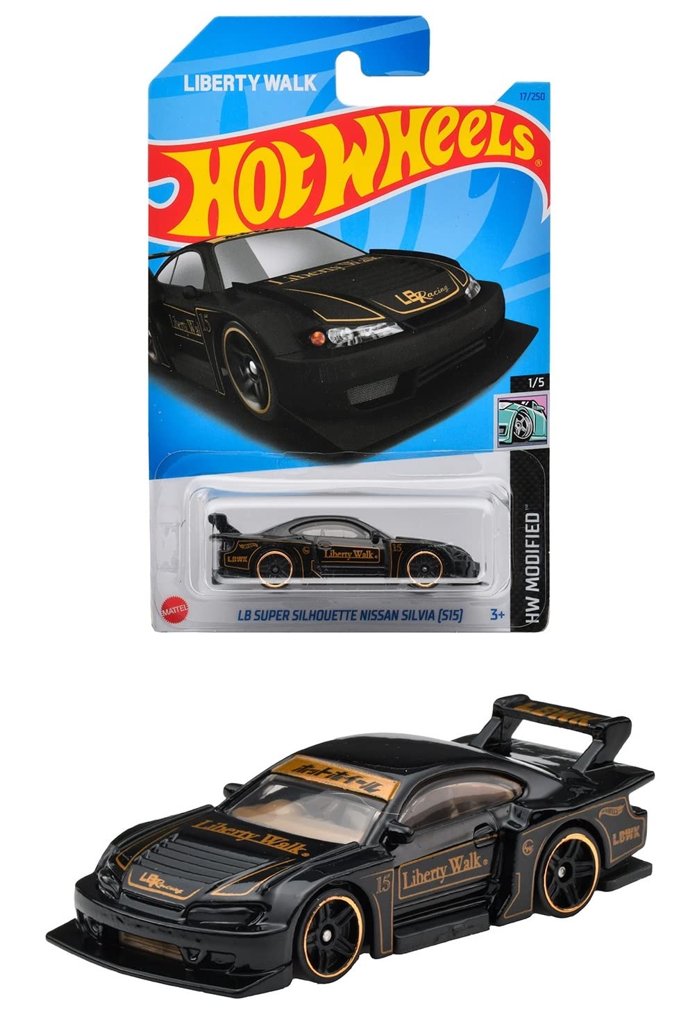 

Hot Wheels Basic Car LB Super Silhouette Nissan Silvia years old and HNJ70 [S15] [3 up] чорний