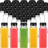 Plastic Juice Bottles with Caps Drink Containers Bulk Empty Reusable Clear Bottles PET Plastic Bottles for Milk Juice Smoothie