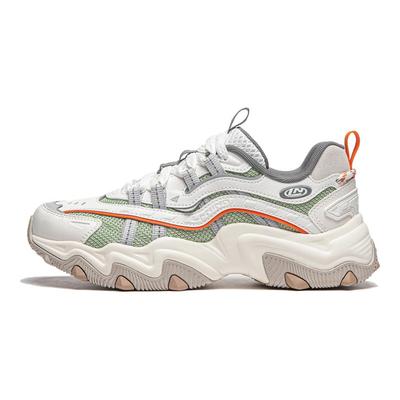 LiNing Patte de Chat Lite 2 Mode Classique Amorti Antidérapant Tige Basse Chaussures de Papa Baskets Femmes Vert AGCU070-4