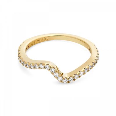 Pandora 162539c01 Timeless Sparkling Wave Shine Gold Ring