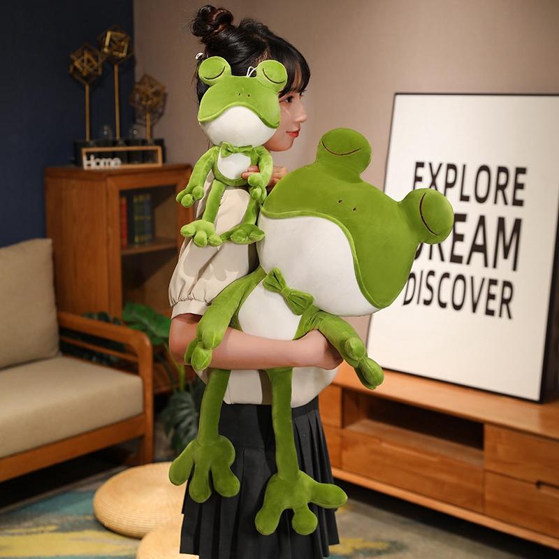 Cute Cute Frog Doll Funny Doll Sleeping Pillow Plush Toy Rag Doll Soft Sprout Air Frog Home Toad Boys and Girls Holiday Gift