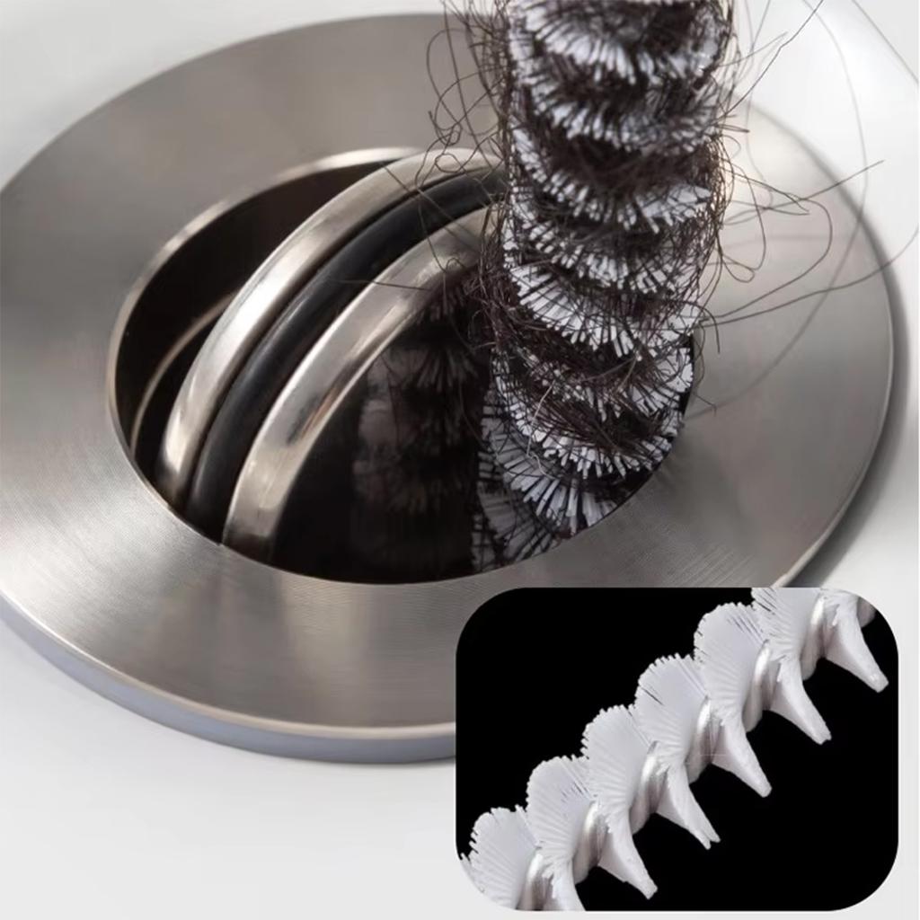 1/2 Sewer Sink Cleaning Brush Household Kitchen Bathroom Flexible Hair Cleaner Used for Collecting Cleaning Hair In Household Se