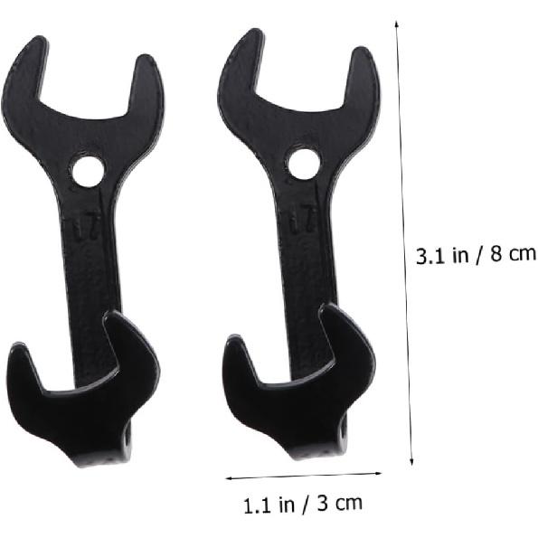 ABOOFAN 2pcs Wrench Coat Hanger Wall Hook Wrench Shape Iron Hanger Storage Hook Smooth Sturdy for Home Dec