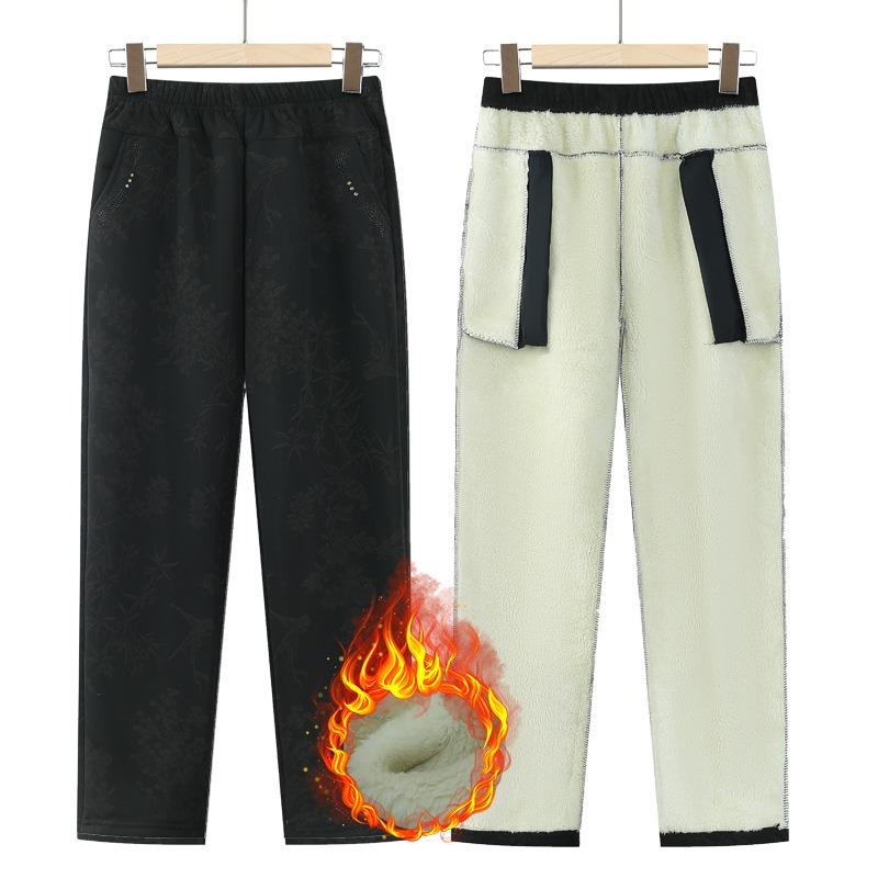 

Хлопковые брюки для пожилой женщины, осенне-зимняя одежда, бархатные, для бабушки, среднего возраста, для мамы, большого размера, с высокой талией, теплые, утолщенные брюки 7XL