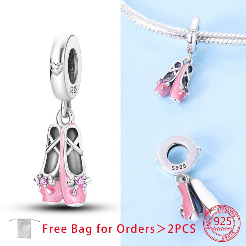 Original Shoes Series Charms Boots Flip-Flops Ballet Shoes Copper Beads Pendant Fit Women Diy Bracelet Making Jewelry Gifts