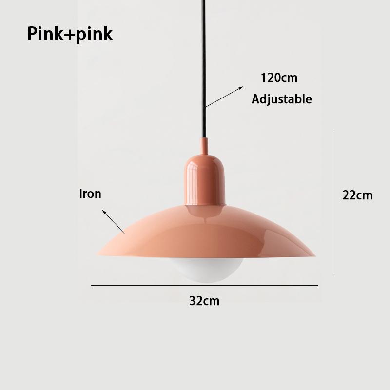Mid-style Nordic Color Macron Cining Room Bedroom Lighting Chandelier Simple Modern Bauhaus Dining Table Chandelier Study Lamp