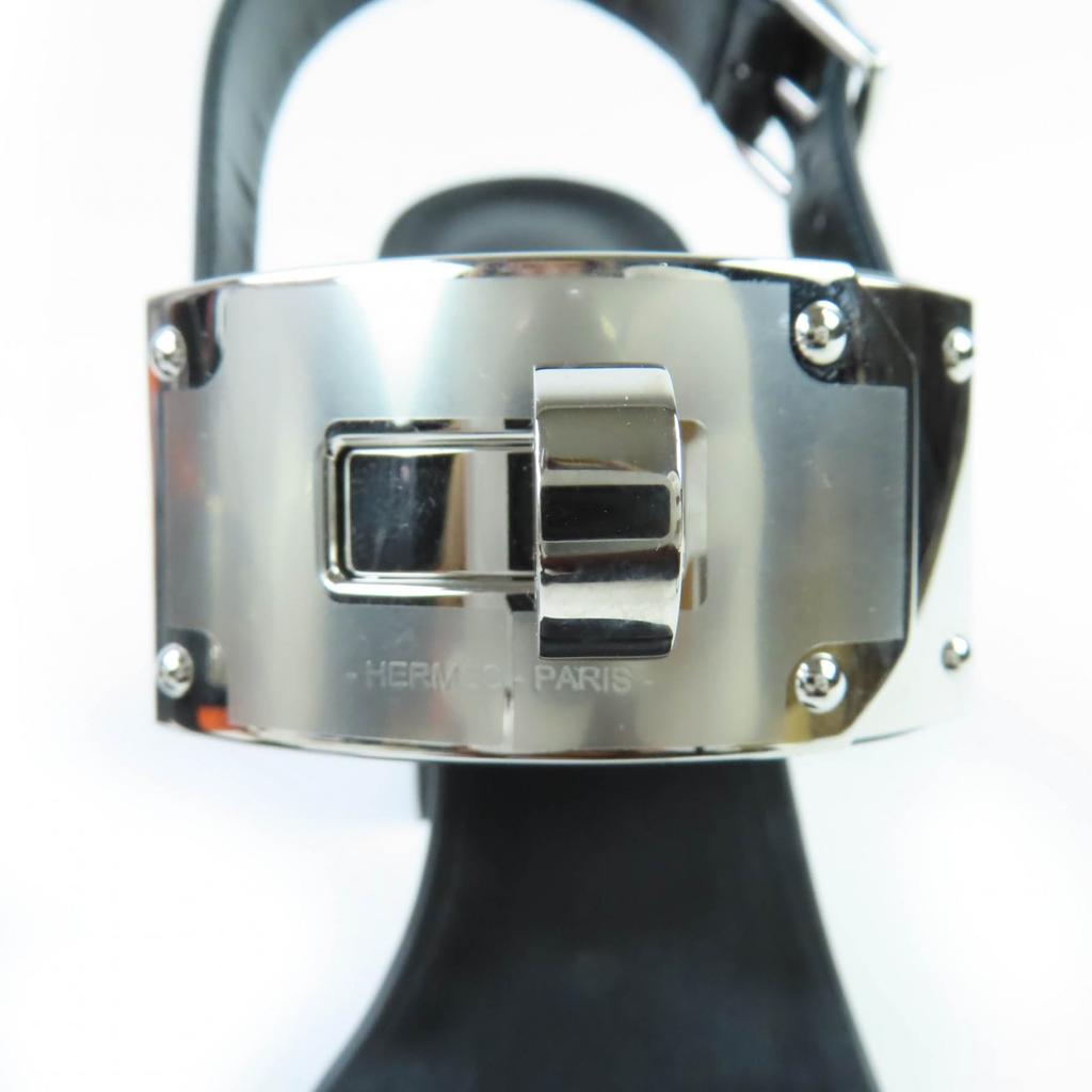 Hermes Sandalen Ilona Kelly Schnalle Leder schwarzes Leder Damen 36.5 Gebraucht