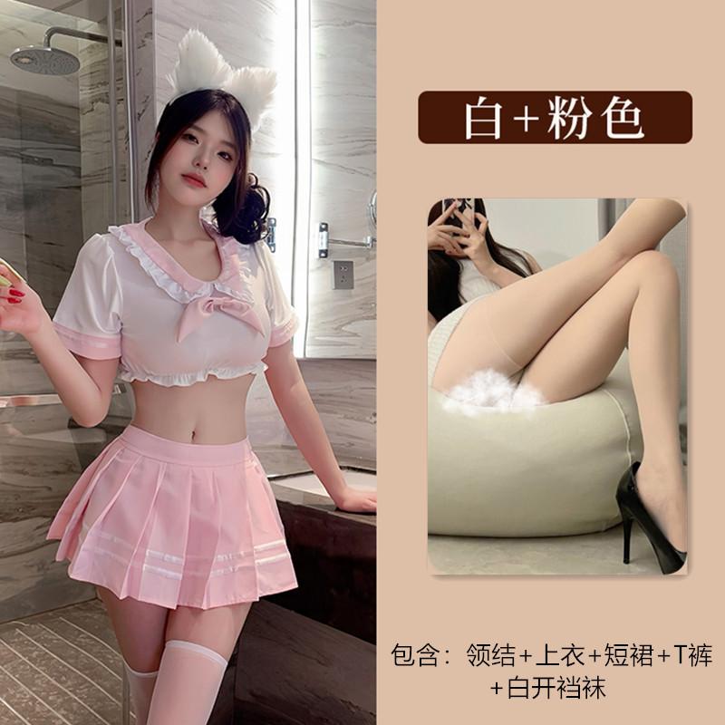 Sexy Lingerie Sexy Schoolgirl Sweet Waist Split Jk Uniform Pure Lust Temptation 9