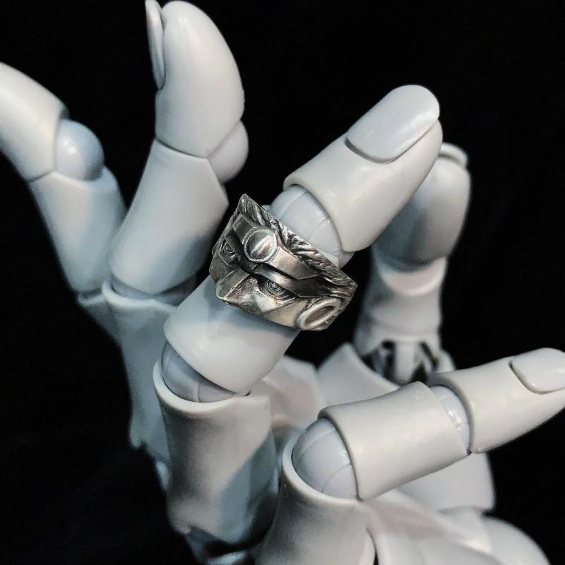 Adjustable Open Ring Inspired By JoJos Bizarre Adventure Star Platinum Anime Character Vintage Copper Jewelry Men Women