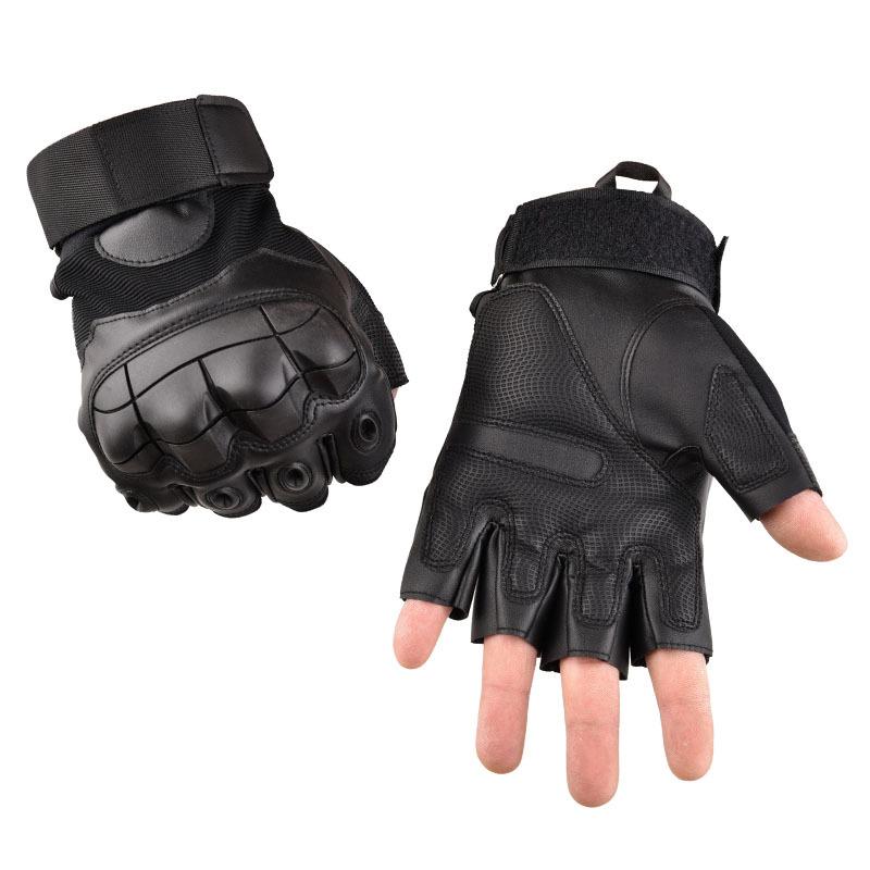 Men'S And Women'S Sports Tactical Half Finger Gloves Field Outdoor Military Fans Gloves Open Fingers Fitness Non-Slip Riding Gloves