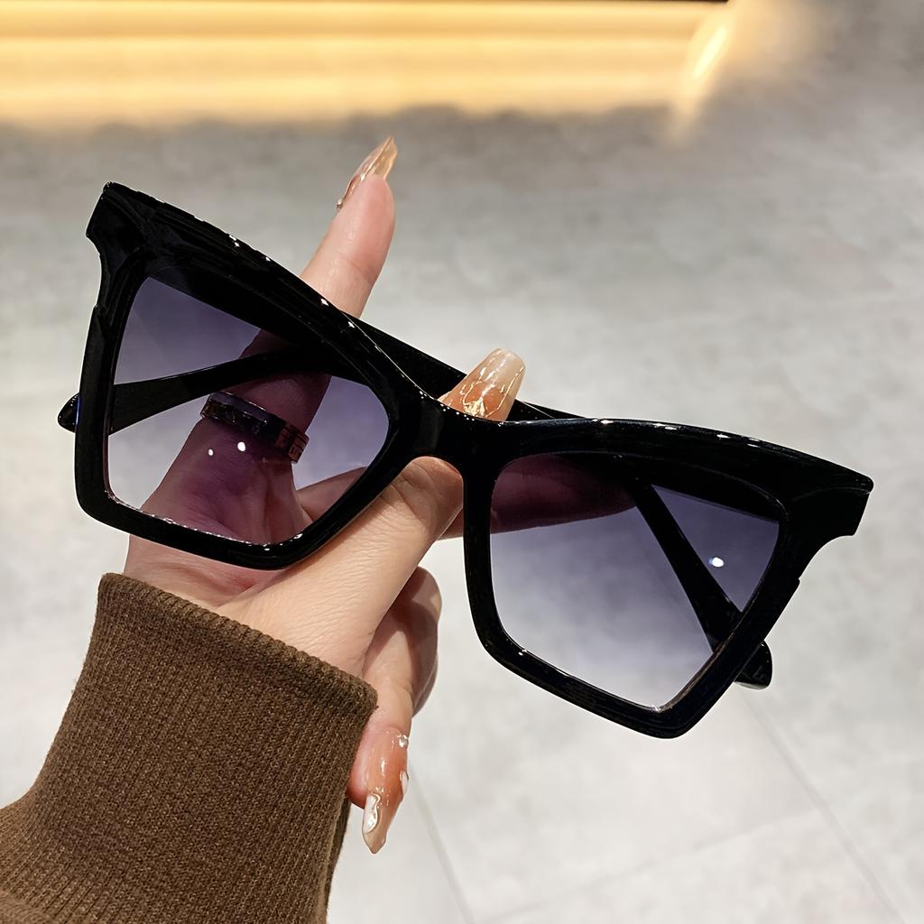Y2K Fashion Cat Eye Sunglasses Trendy Party and Vacation Wear Hiking Travel Gradient Lens PC Frame, AC Lens, Decorative Glasses