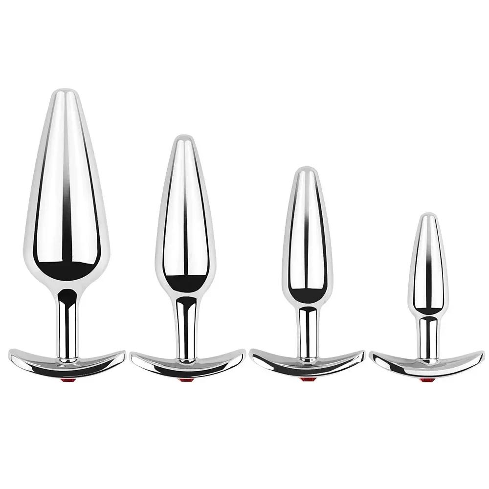 Μεταλλικές χάντρες πρωκτικό σετ βύσματος πισινό Μικρό μεγάλο φορητό κώλο Analplug Κοσμήματα διαστολέα Dildo Prosate Παιχνίδι σεξουαλικού παιχνιδιού ανδρών για γυναίκες Κατάστημα