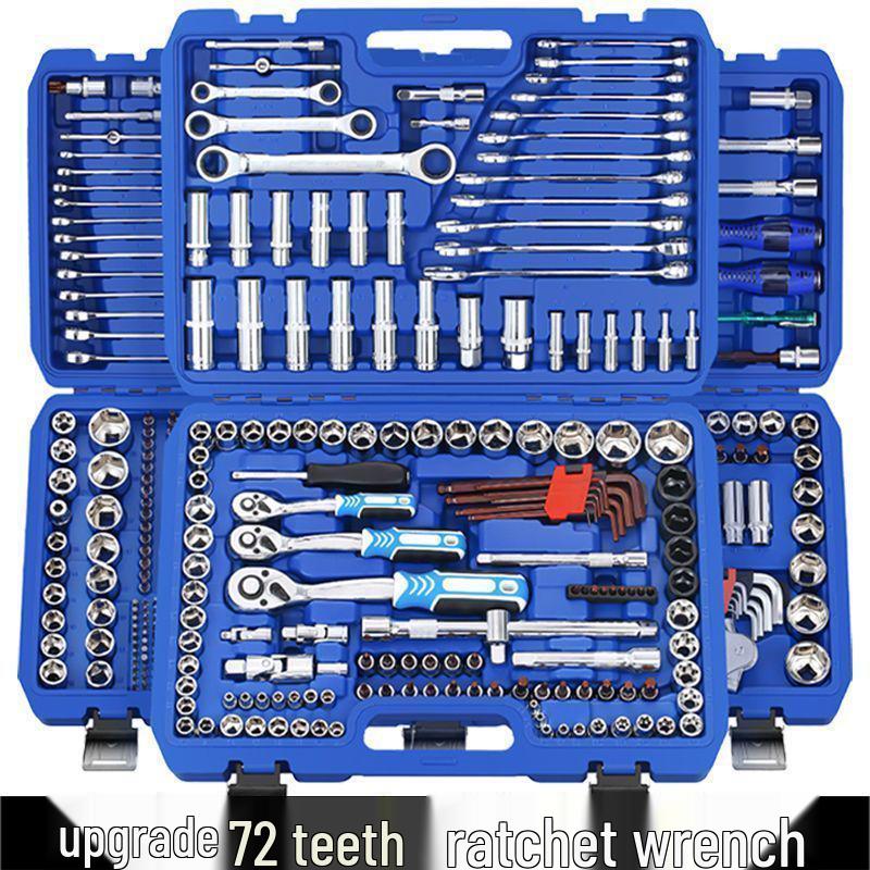 Universal Ratchet Socket Wrench Set: Multifunctional Tool Kit for Car and Motorcycle Repair