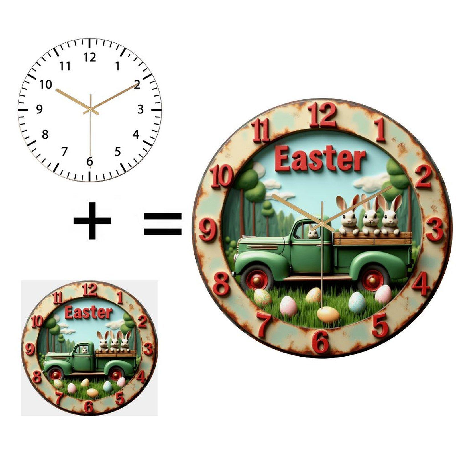 30cm Diameter Glass Wall Clock that Perfectly Marries Function with Decorative Form (White,12 in(30.48cm)) белый