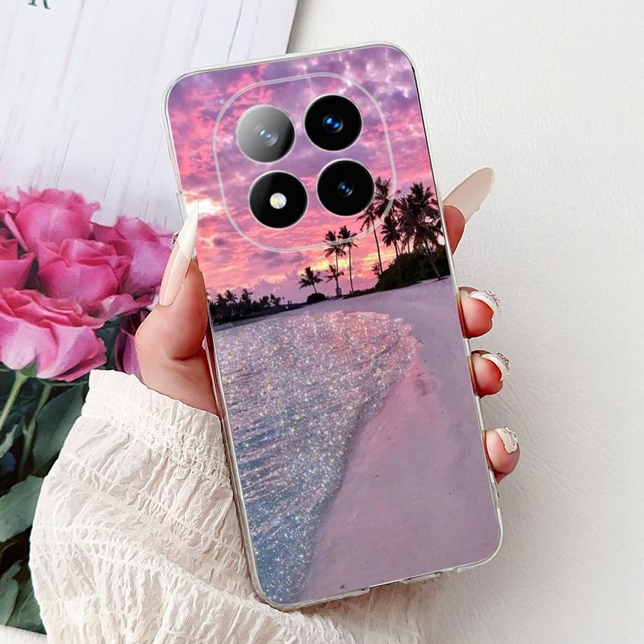 Soft Liquid Silicone Back Cover For Xiaomi Redmi Note 14 Pro Plus Phone Case Marble Gothic Style Bumper For Redmi Note 14 4G 5G