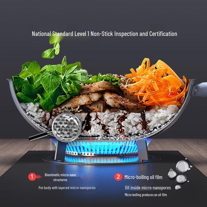 Sanhe Weina 30cm Coating-Free Titanium Alloy Wok