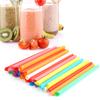 100PCS Colorful Drinking Straw Plastic Disposable Wide Straws for Milk T Mixed Colors