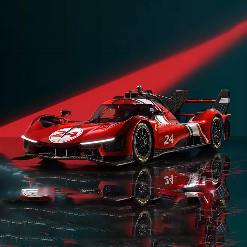 In Stock Bburago 1:18 Le Mans 24h Ferrari 499p No.24 No.50 Bo.51 Coated Simulation Alloy Miniature Model Custom Kid Toy Gift