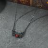 Eco-friendly Gothic Heart Ghost Claw Necklace - European & American Punk Halloween Fashion